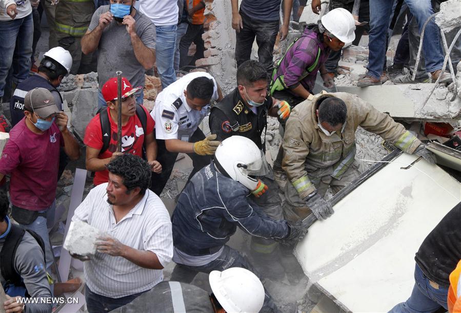 （国际）（10）墨西哥中部地震遇难人数升至120人