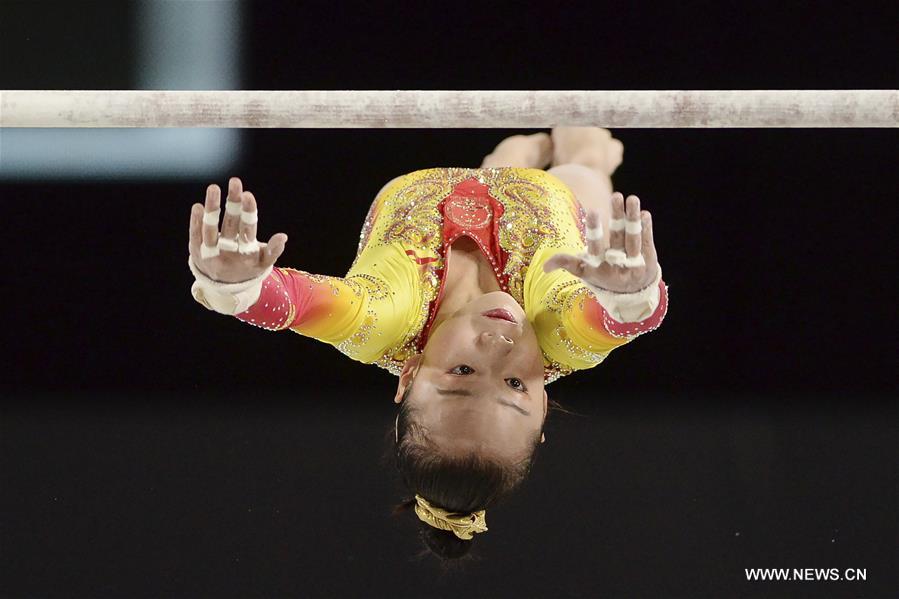 （体育）（3）体操——世锦赛：范忆琳女子高低杠夺冠