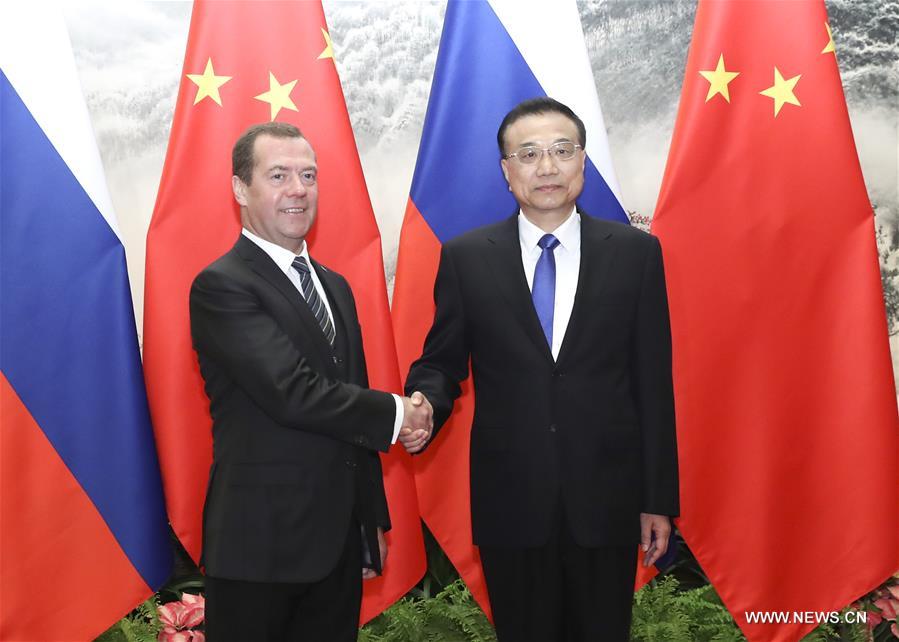 （XHDW）（1）李克强与俄罗斯总理梅德韦杰夫共同主持中俄总理第二十二次定期会晤