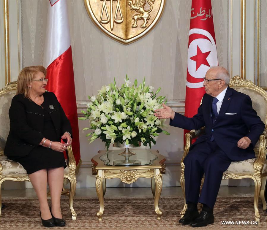 TUNISIA-TUNIS-MALTESE PRESIDENT-VISIT