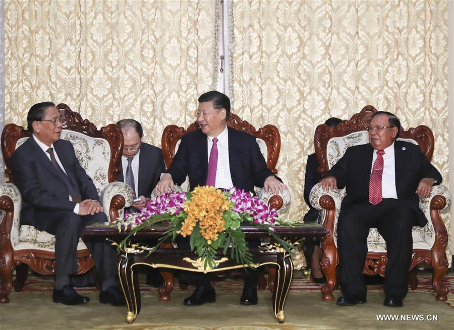 （请以此说明为准）（XHDW）（1）习近平会见老挝人民革命党中央委员会前总书记、前国家主席朱马里