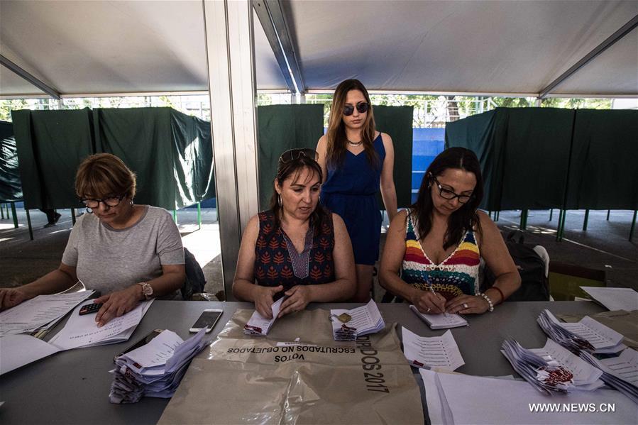 CHILE-SANTIAGO-PRESIDENTIAL ELECTIONS-PINERA-LEADING