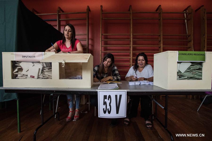 CHILE-SANTIAGO-PRESIDENTIAL ELECTIONS-PINERA-LEADING