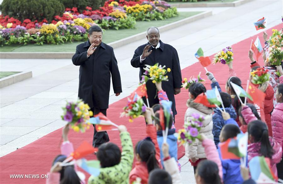 （时政）（2）习近平同吉布提总统盖莱举行会谈