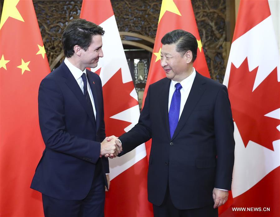 （时政）习近平会见加拿大总理特鲁多