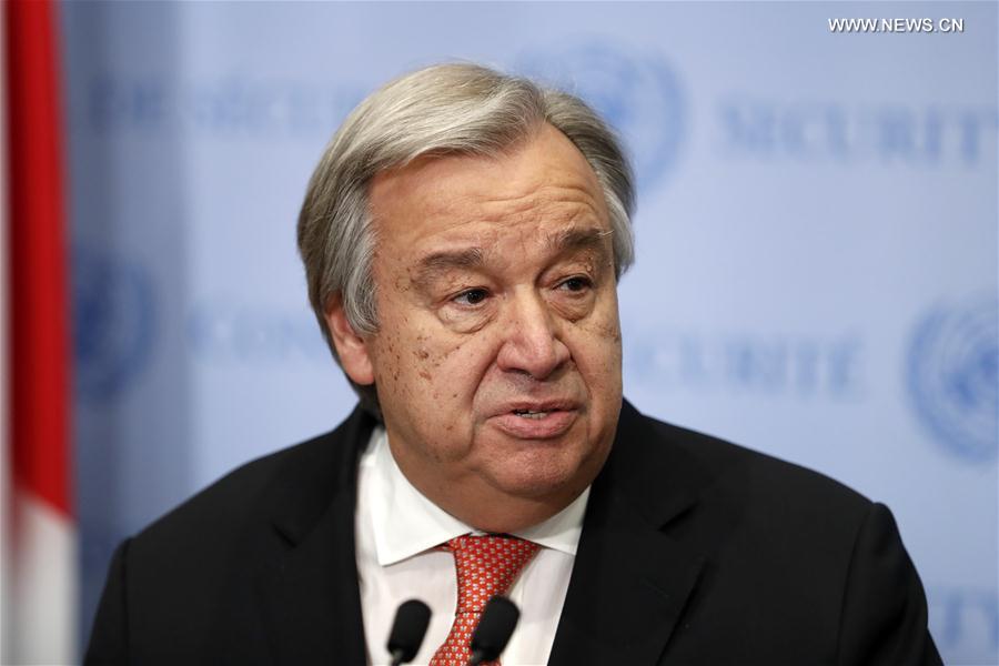 （国际）（2）联合国秘书长说反对任何危及巴以和平前景的单边措施