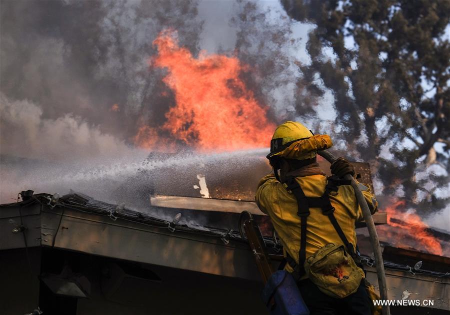 （国际）（7）山火蔓延 洛杉矶县进入紧急状态