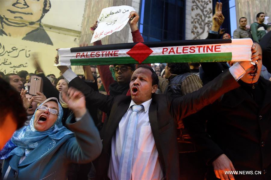 （XHDW）（6）埃及开罗民众抗议美国承认耶路撒冷为以色列首都