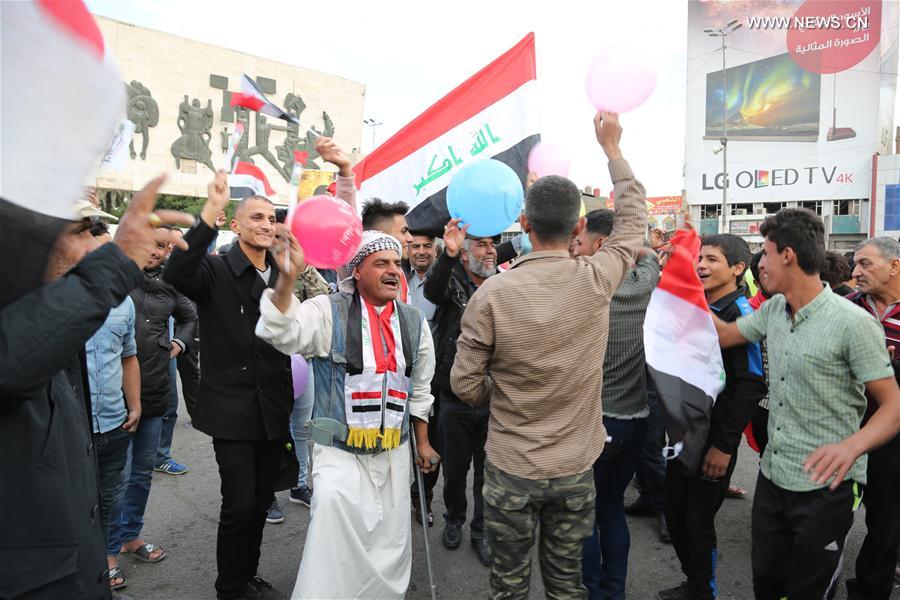 （国际）（2）伊拉克民众集会庆祝击败“伊斯兰国”