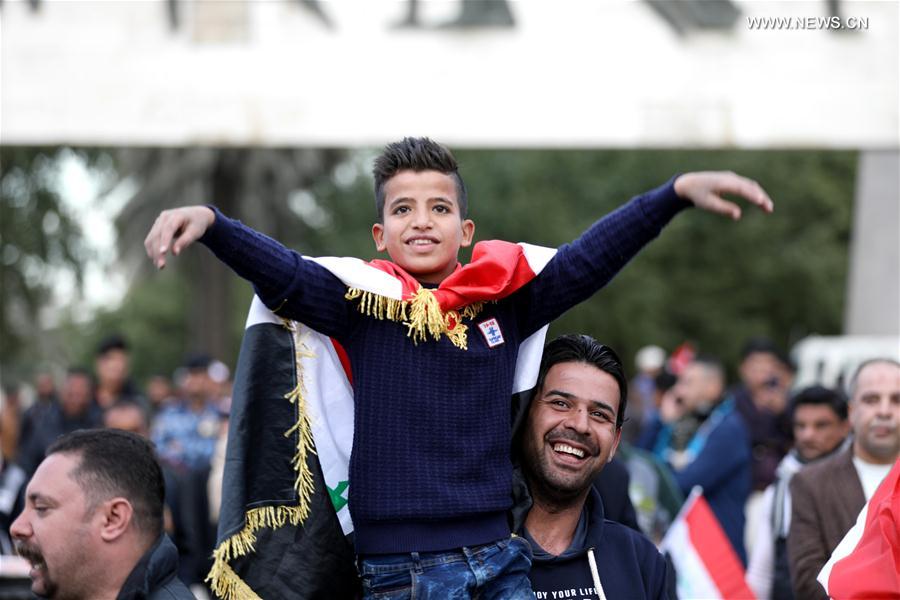 （国际）（3）伊拉克民众集会庆祝击败“伊斯兰国”