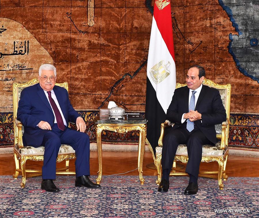 （国际）（1）埃及总统塞西会见巴勒斯坦总统阿巴斯