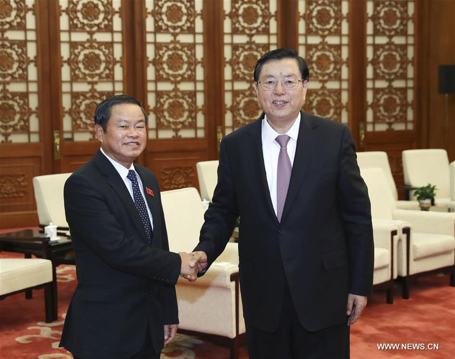 （时政）张德江会见越南国会副主席杜伯巳