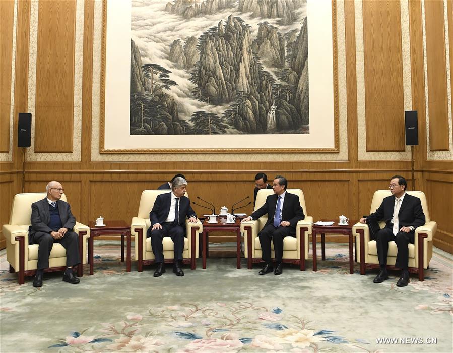 CHINA-BEIJING-WANG YI-REPRESENTATIVES OF PALESTINIAN PRESIDENT-MEETING (CN)