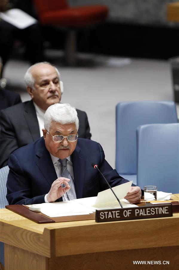 UN-SECURITY COUNCIL-MIDDLE EAST-MEETING-PALESTINIAN PRESIDENT-ABBAS