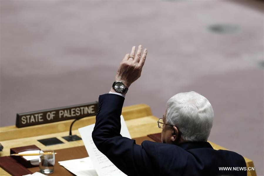 UN-SECURITY COUNCIL-MIDDLE EAST-MEETING-PALESTINIAN PRESIDENT-ABBAS
