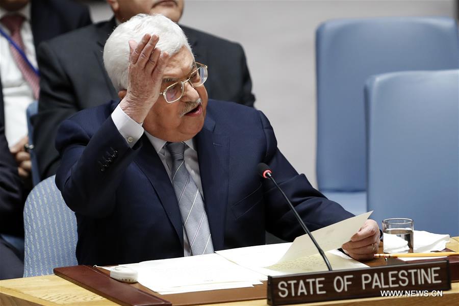 UN-SECURITY COUNCIL-MIDDLE EAST-MEETING-PALESTINIAN PRESIDENT-ABBAS