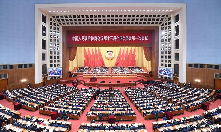 （两会·政协开幕）（1）全国政协十三届一次会议在京开幕