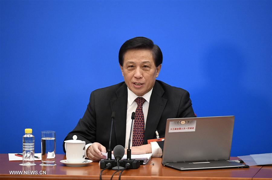 الصورة: المؤتمر الصحفي للدورة الأولى للمجلس الوطني الـ13 لنواب الشعب الصيني