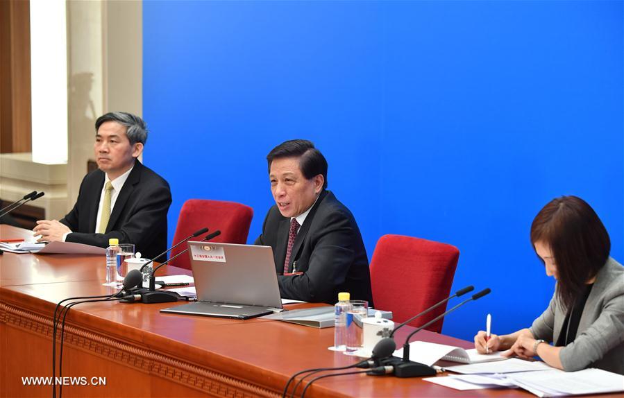 الصورة: المؤتمر الصحفي للدورة الأولى للمجلس الوطني الـ13 لنواب الشعب الصيني