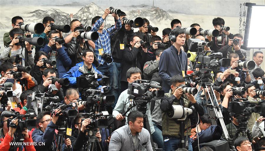 الصورة: المؤتمر الصحفي للدورة الأولى للمجلس الوطني الـ13 لنواب الشعب الصيني