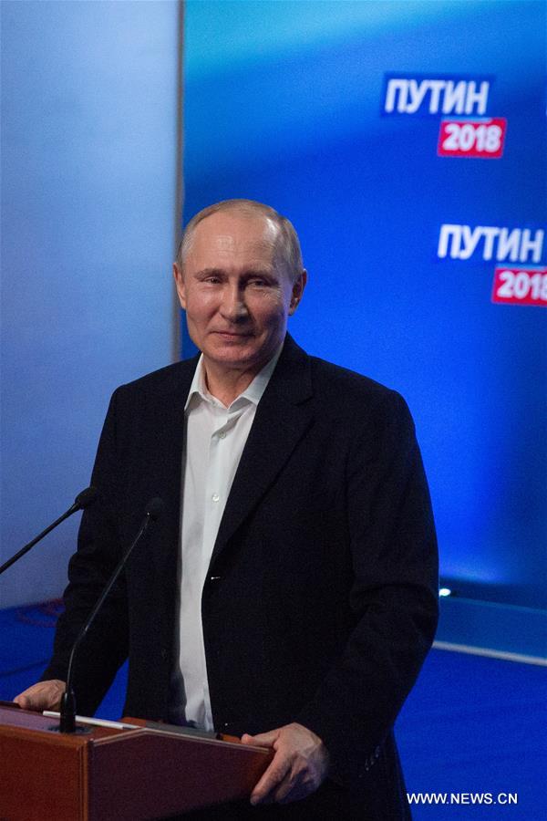 （国际）（2）普京在俄总统选举中领先　表示努力得到选民认可