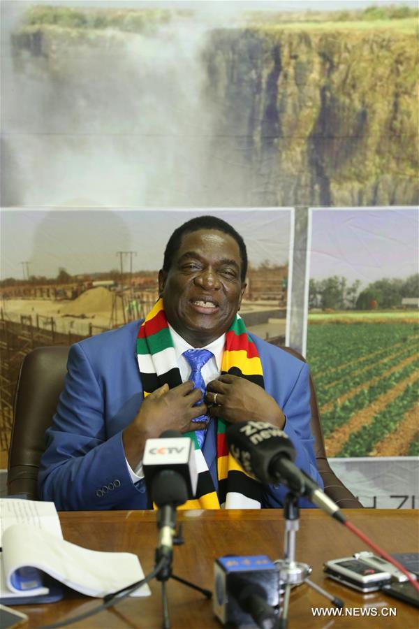 （国际·图文互动）专访：“津巴布韦将全方位参与‘一带一路’建设”——访津巴布韦总统姆南加古瓦