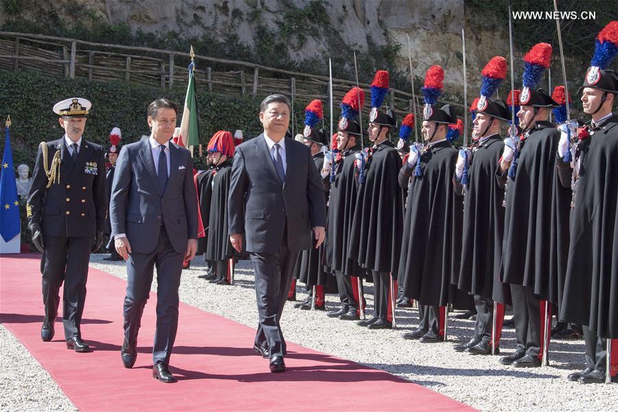 ITALY-ROME-XI JINPING-ITALIAN PM-TALKS