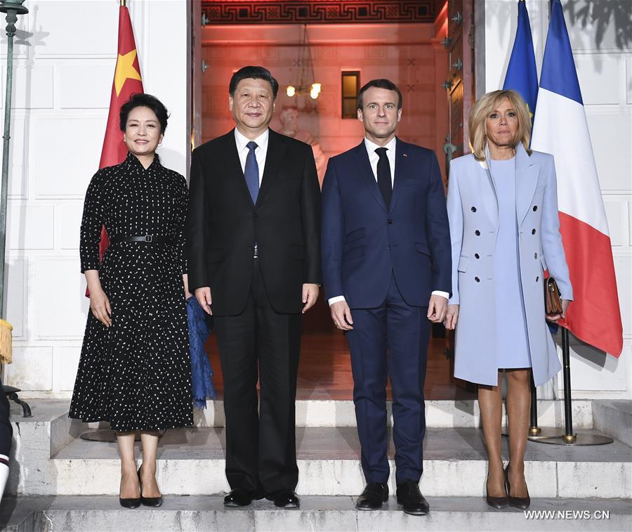 FRANCE-NICE-CHINA-XI JINPING-MACRON-MEETING