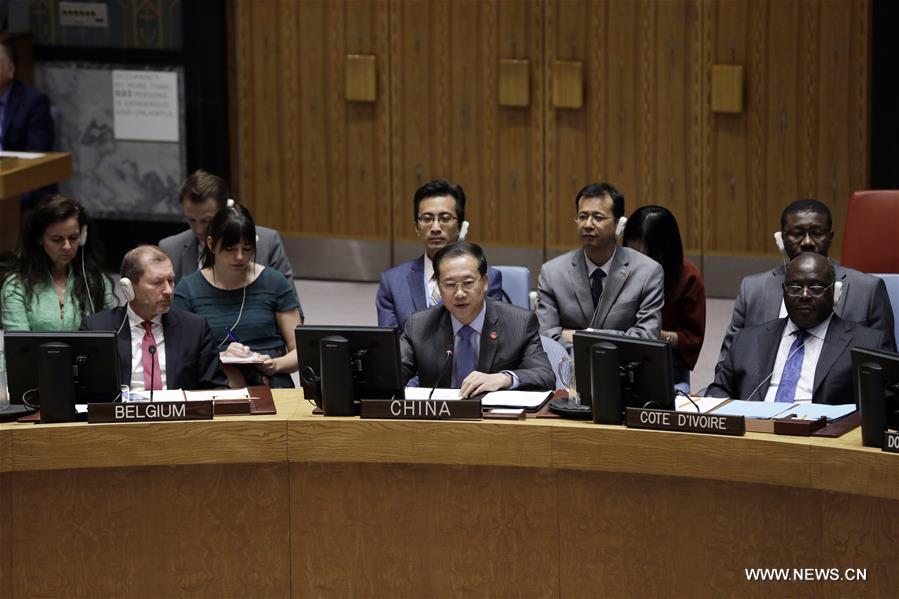 UN-SECURITY COUNCIL-MEETING-MIDDLE EAST-CHINESE ENVOY