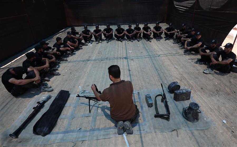 الصورة: معسكر صيفي لتدريبات عسكرية في قطاع غزة