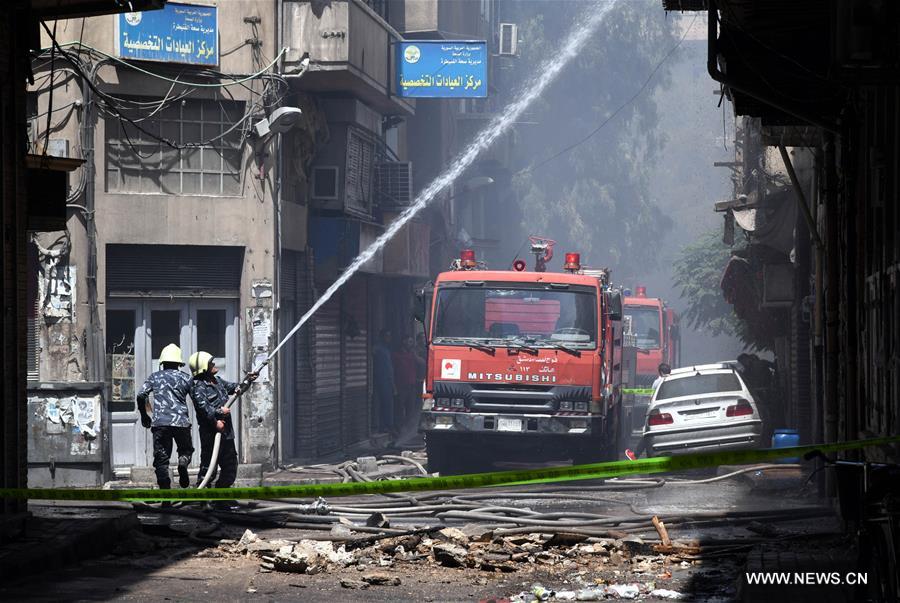 الصورة: حريق في دمشق