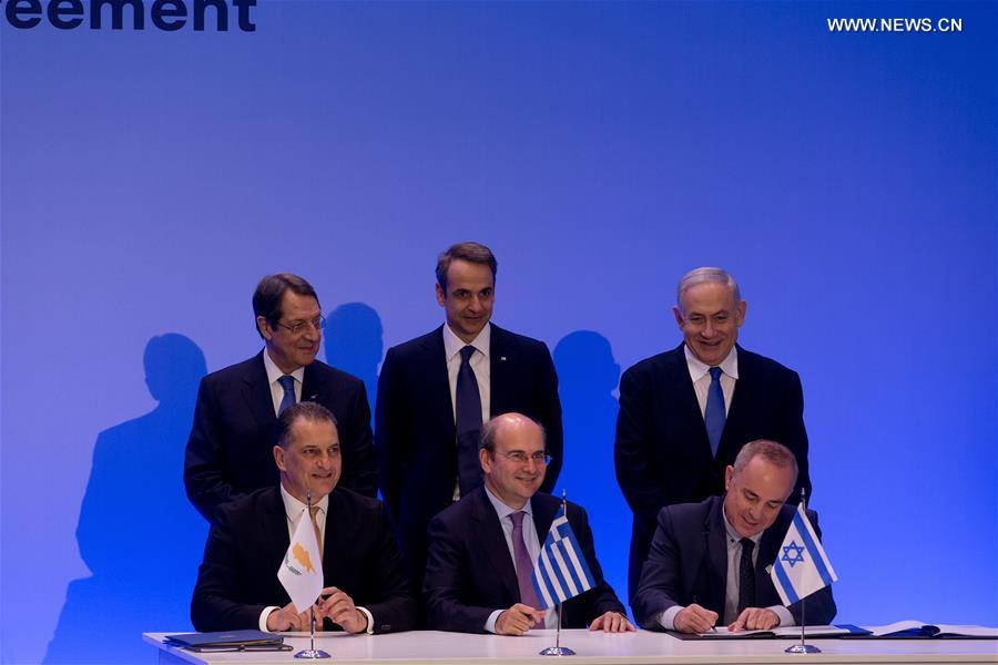 GREECE-ATHENS-ISRAEL-CYPRUS-GAS-AGREEMENT