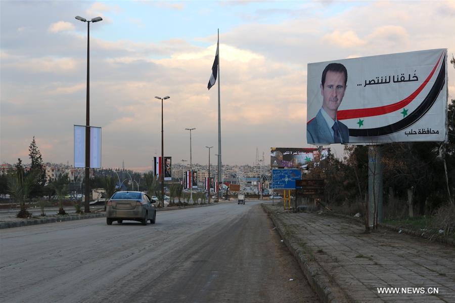 الصورة: افتتاح الطريق الدولي دمشق-حلب رسميا أمام حركة السير والمرور