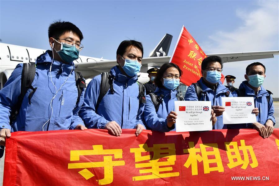 الصورة: فريق عمل من مقاطعة بشرقي الصين يتوجه إلى بريطانيا من أجل مكافحة فيروس كورونا الجديد