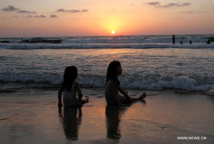 MIDEAST-GAZA CITY-SEASIDE-SUNSET