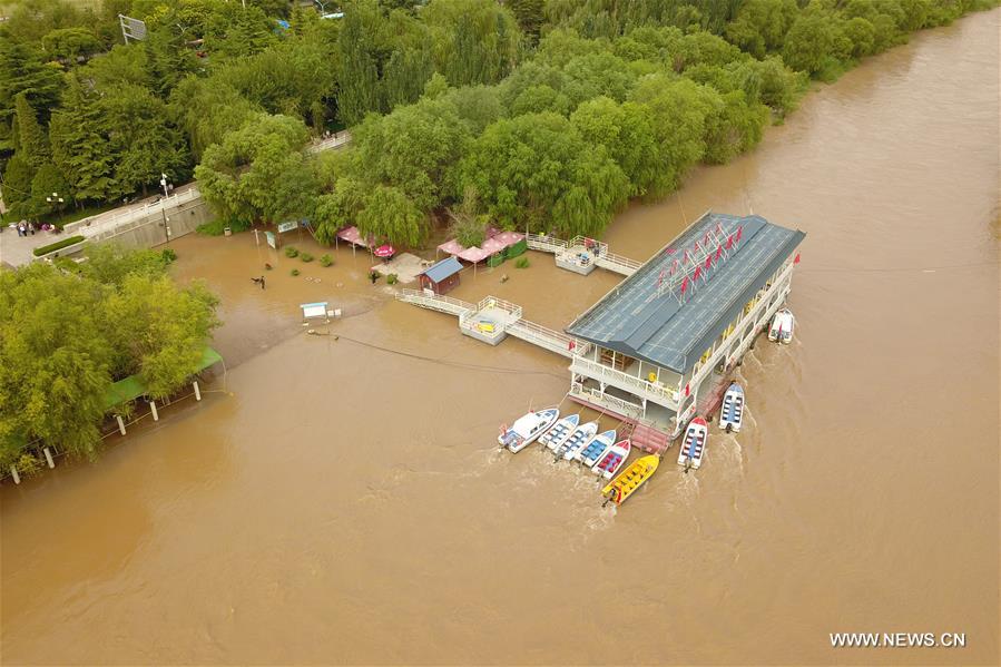 الصورة: فيضان النهر الأصفر في لانتشو