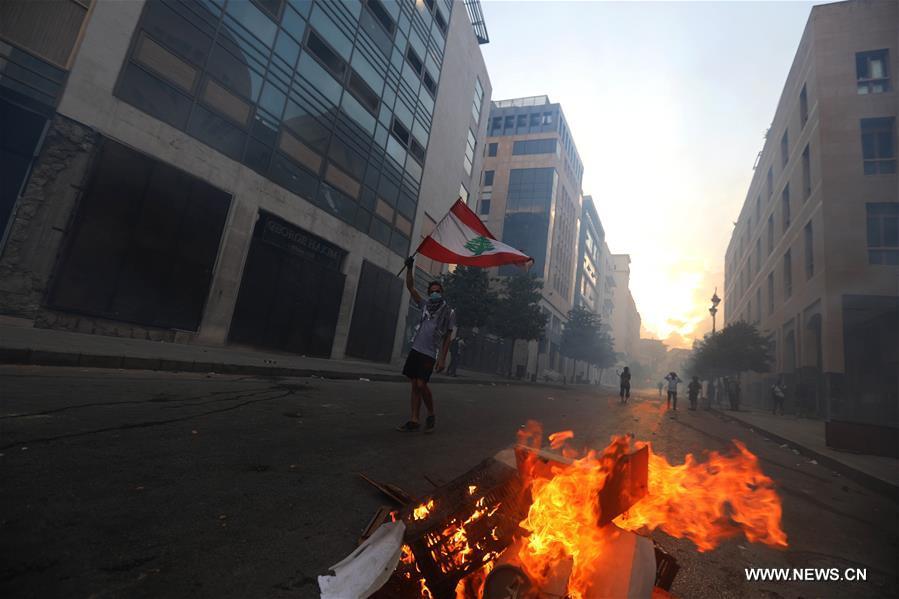 LEBANON-BEIRUT-PROTEST-CLASH