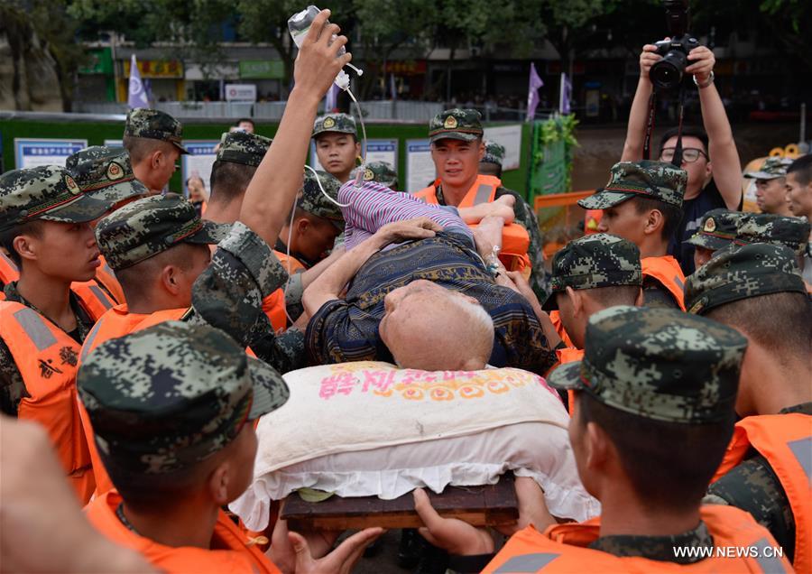 الصورة: تفعيل الاستجابة للطوارئ من المستوى الأول لمواجهة الفيضانات في جنوب غربي الصين