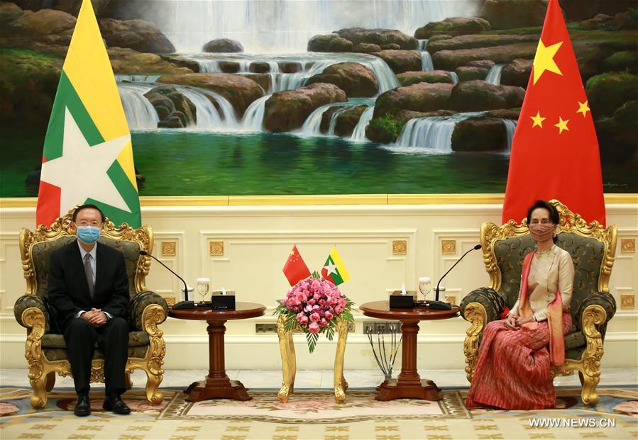 MYANMAR-NAY PYI TAW-STATE COUNSELLOR-CHINA-YANG JIECHI-MEETING