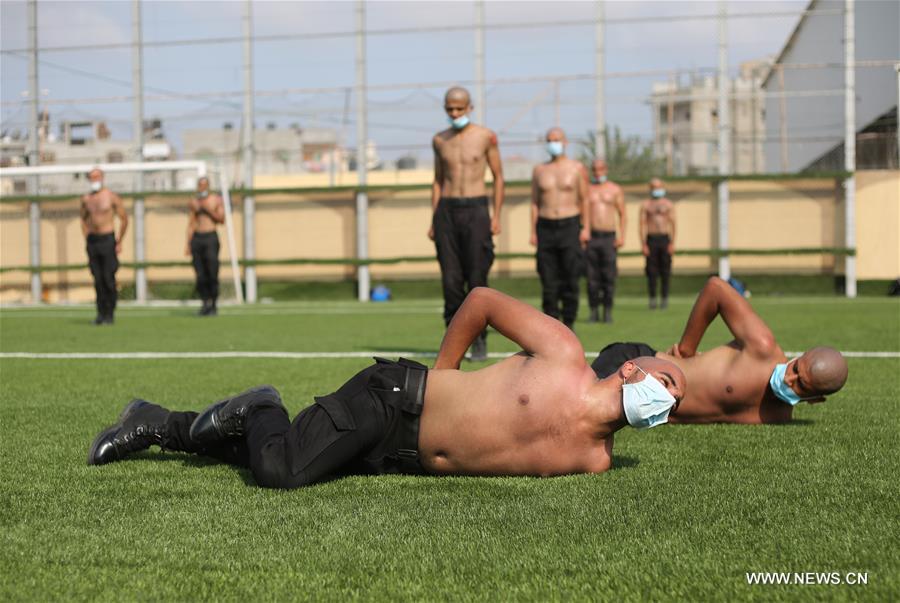 الصورة: تدريبات عسكرية في غزة