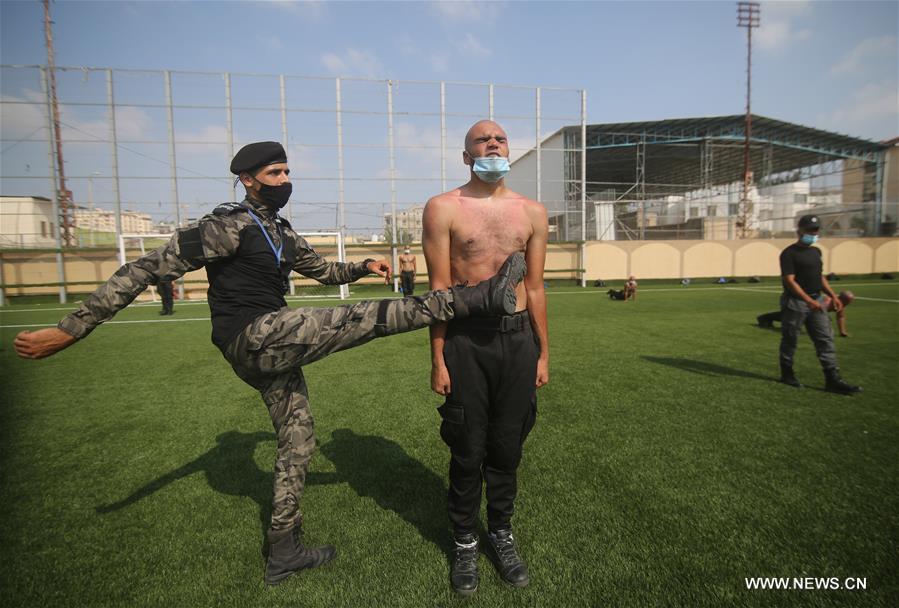 الصورة: تدريبات عسكرية في غزة