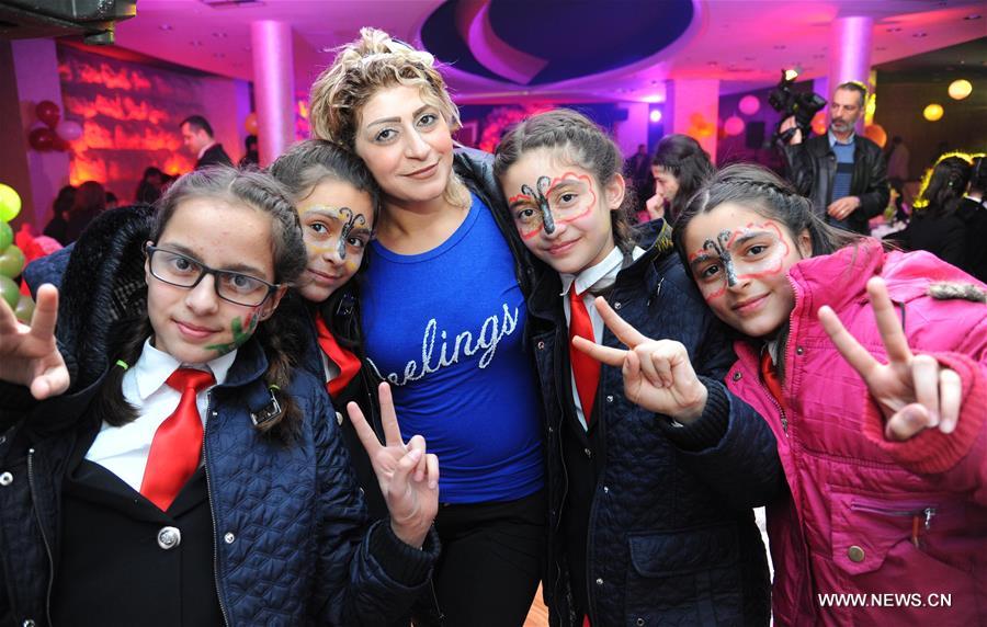 SYRIA-DAMASCUS-CHILDREN-PARTY