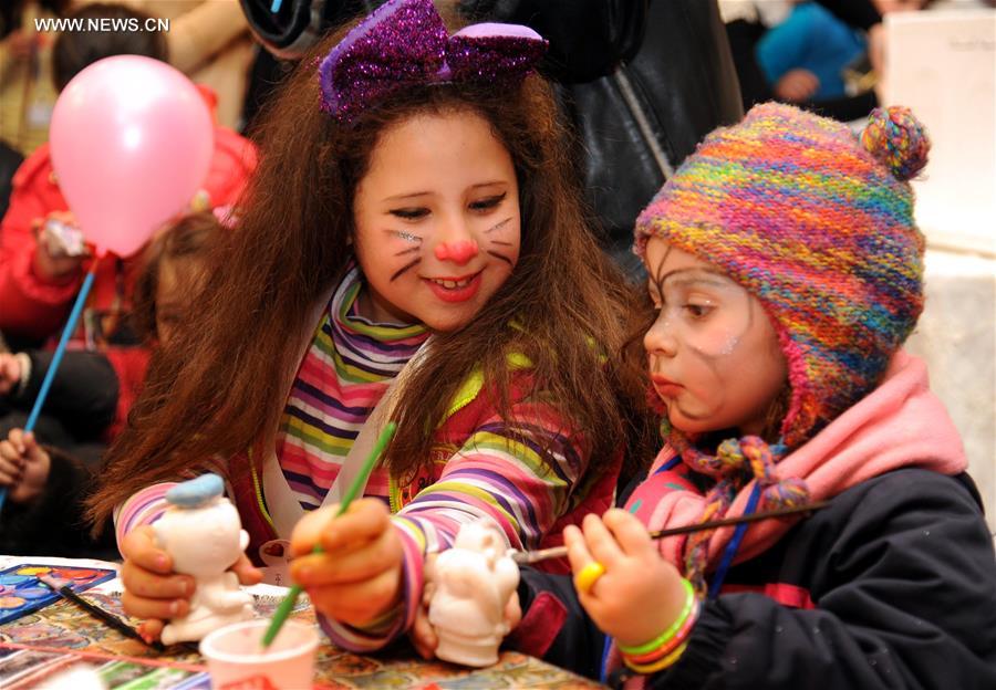 SYRIA-DAMASCUS-CHILDREN-ENTERTAINMENT DAY