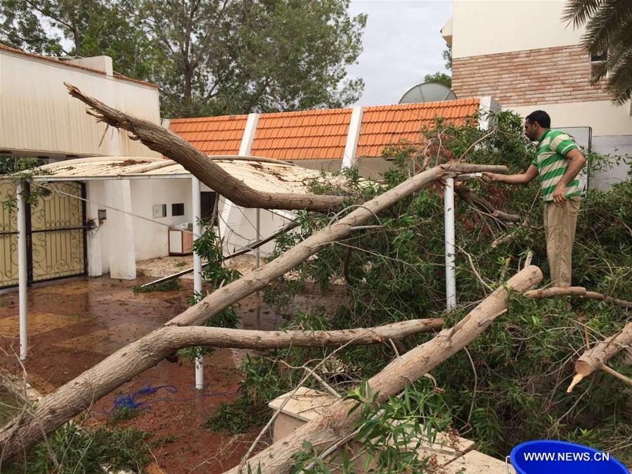 （国际）（3）阿布扎比遇罕见暴风雨