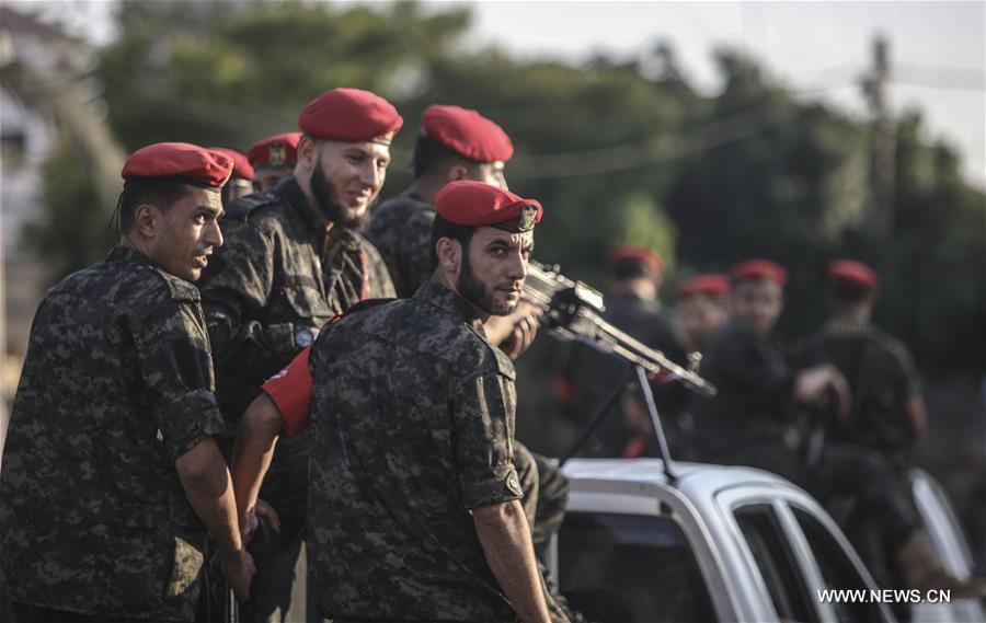 الصورة: عرض عسكري لقوات الأمن الوطني لحماس في غزة