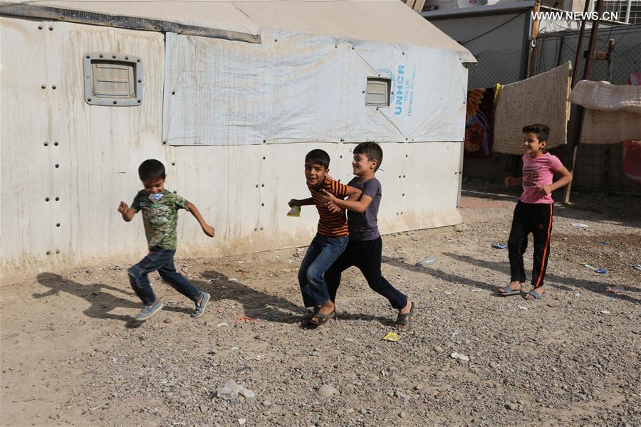 الصورة: مخيم حي الجامعة للاجئين غرب بغداد