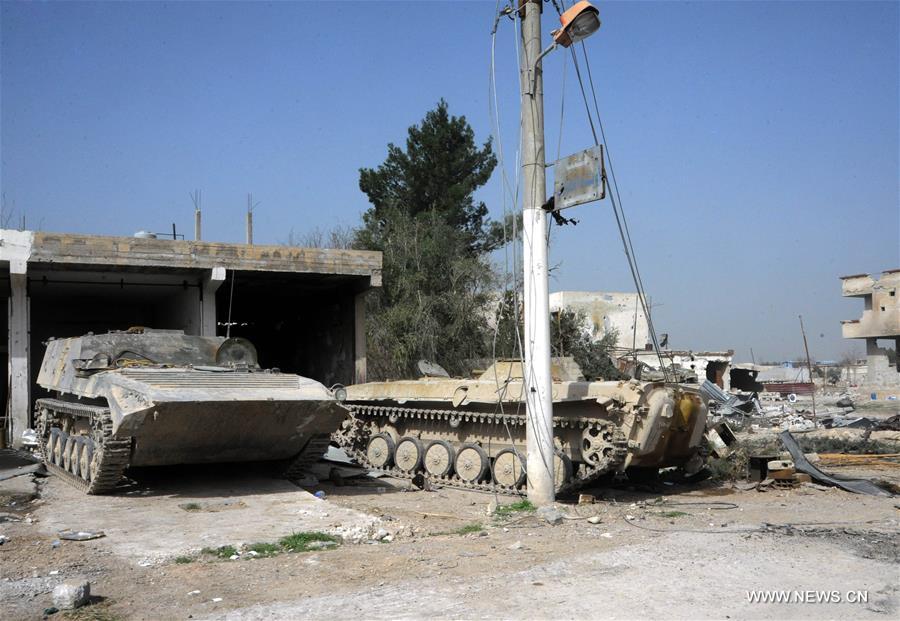 الصورة: الجيش السوري يسيطر على بلدة المحمدية في الغوطة الشرقية