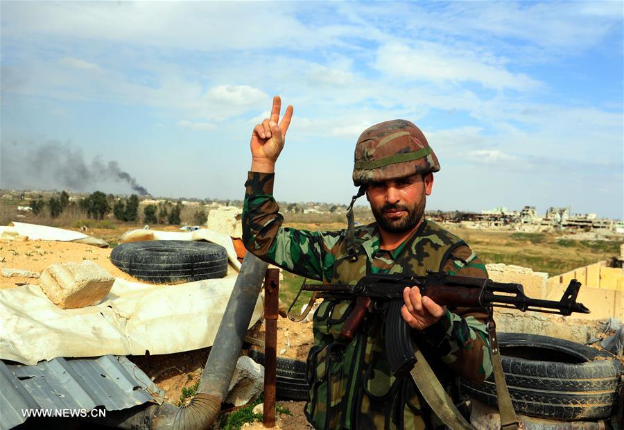 الصورة: الجيش السوري يواصل تقدمه في الغوطة الشرقية