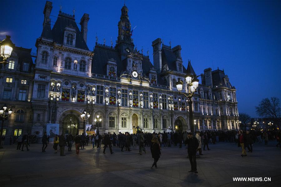 （国际）（3）法国巴黎悼念布鲁塞尔恐袭遇难者