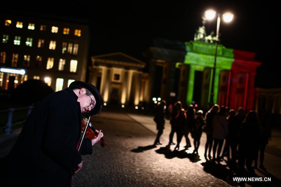 （国际）（1）德国柏林悼念布鲁塞尔恐怖袭击遇难者